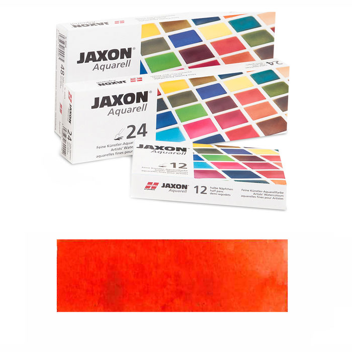 Jaxon Aquarellfarbe, 1/2 Napf, Scharlachrot