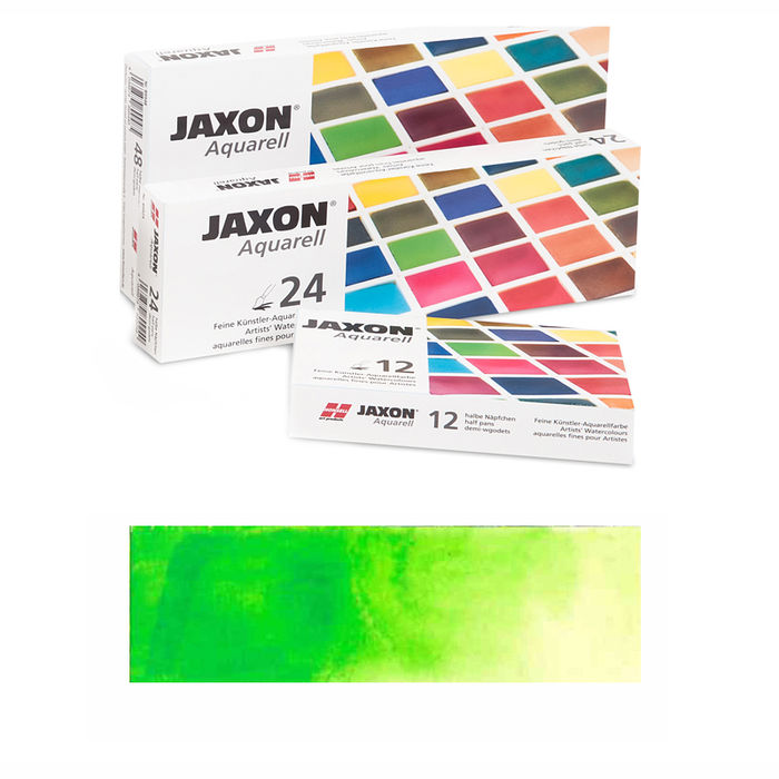 Jaxon Aquarellfarbe 1/2 Napf, Gelbgrn