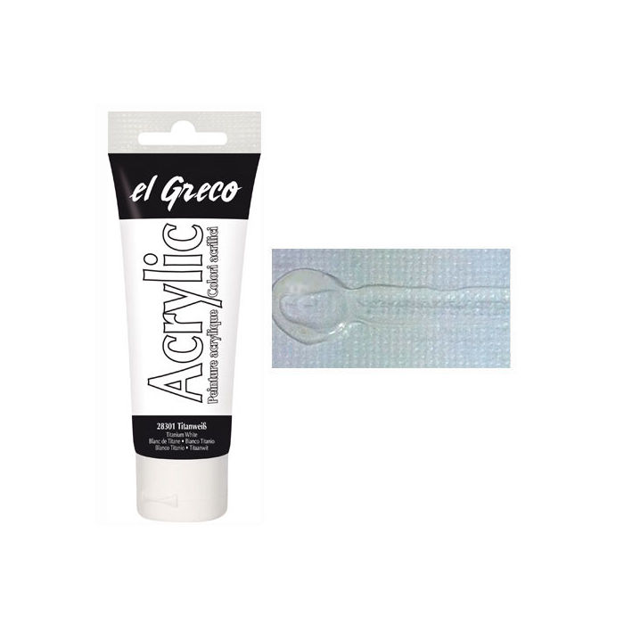 EL GRECO Acrylfarbe Titanwei 150 ml