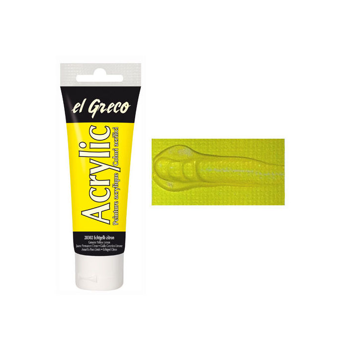 Kreul EL GRECO Acrylfarbe Echtgelb Zitron 75 ml