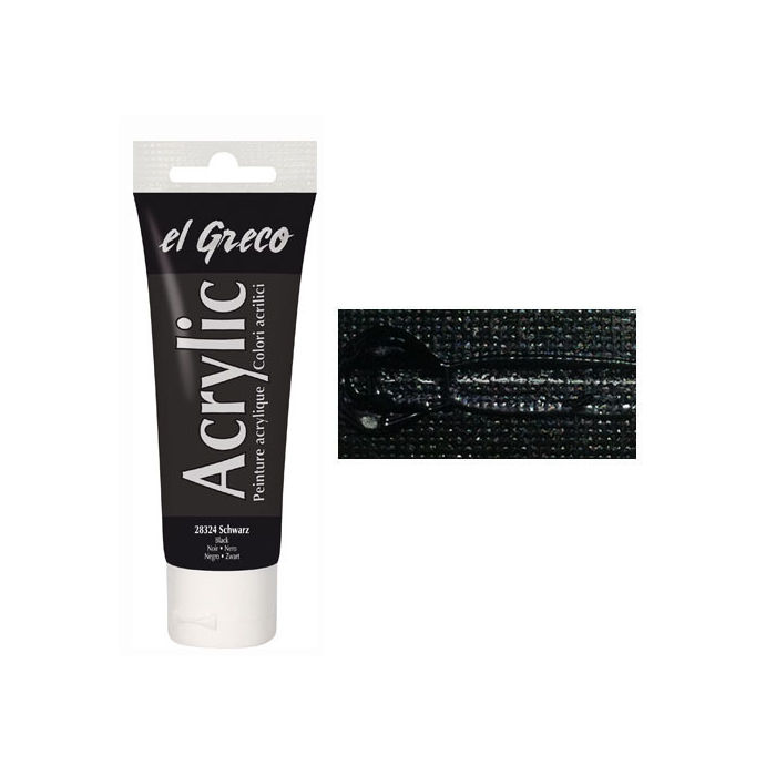 Kreul EL GRECO Acrylfarbe Schwarz 75 ml