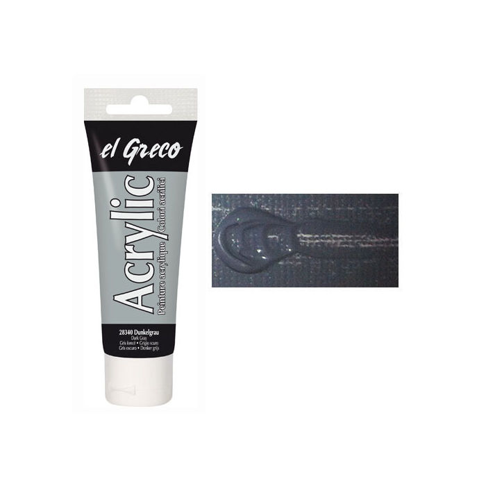 Kreul EL GRECO Acrylfarbe Dunkelgrau 75 ml