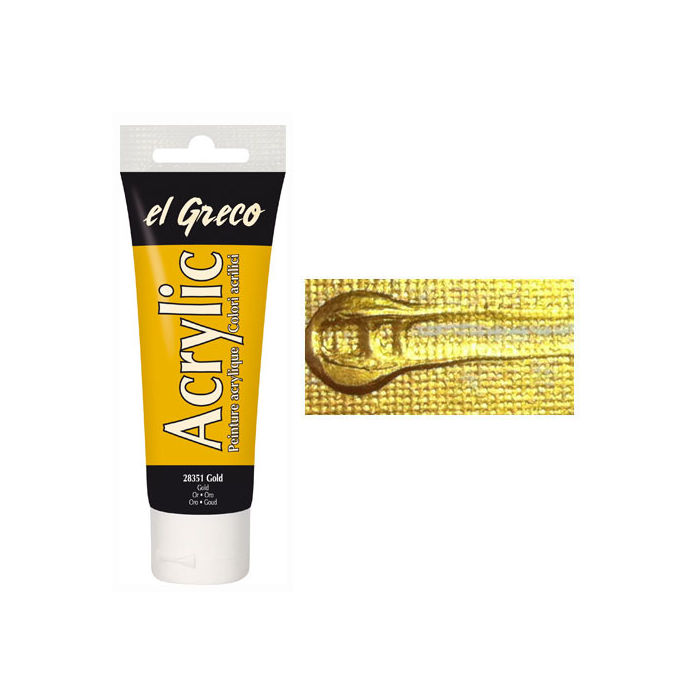EL GRECO Acrylfarbe Gold 75 ml