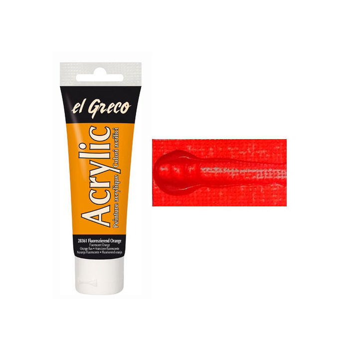 Kreul EL GRECO Acrylfarbe Fluoreszierend Orange 75 ml