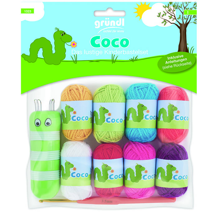 COCO Kinder-Bastelset inkl. Anleitung, 10 tlg. - Handarbeitszubehör  Textiles Gestalten Produkte 