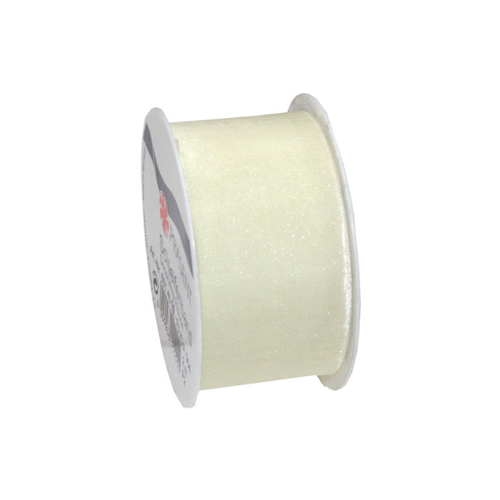 SALE Organzaband Sheer, Breite 40mm, Lnge 4m, Creme