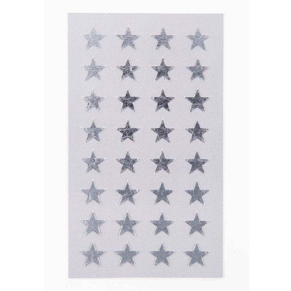 Rico Hot Foil Weihnachtssticker, Stern, silber