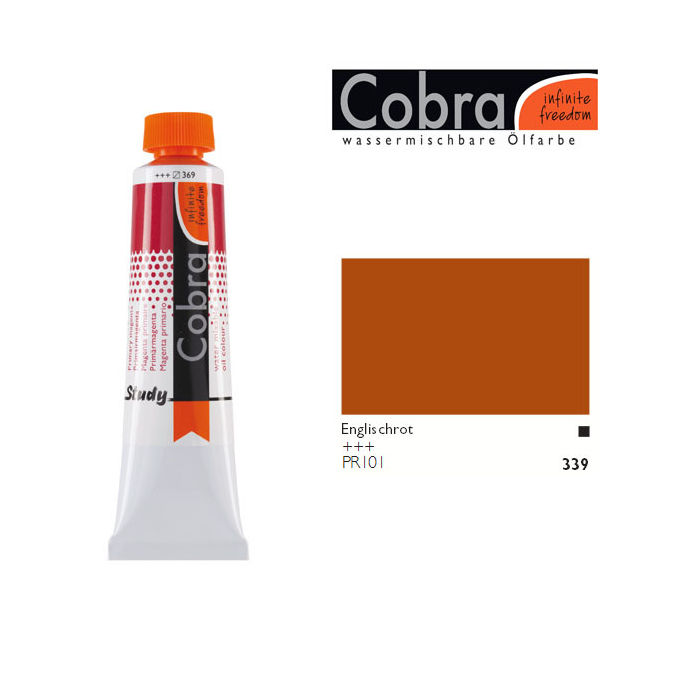 SALE Cobra Study Ölfarbe, 40ml, Englischrot