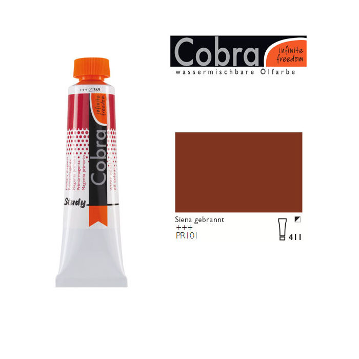 SALE Cobra Study Ölfarbe, 40ml, Siena gebrannt
