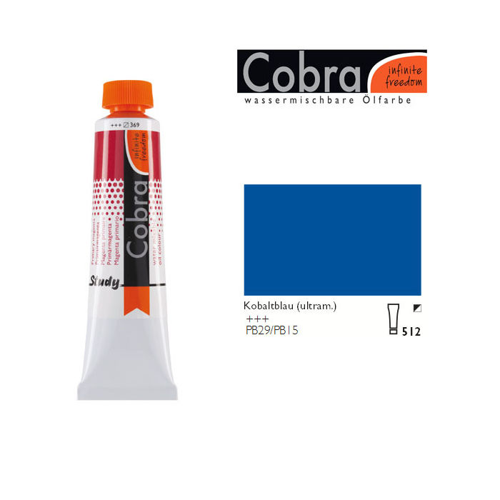 SALE Cobra Study Ölfarbe, 40ml, Kobaltblau