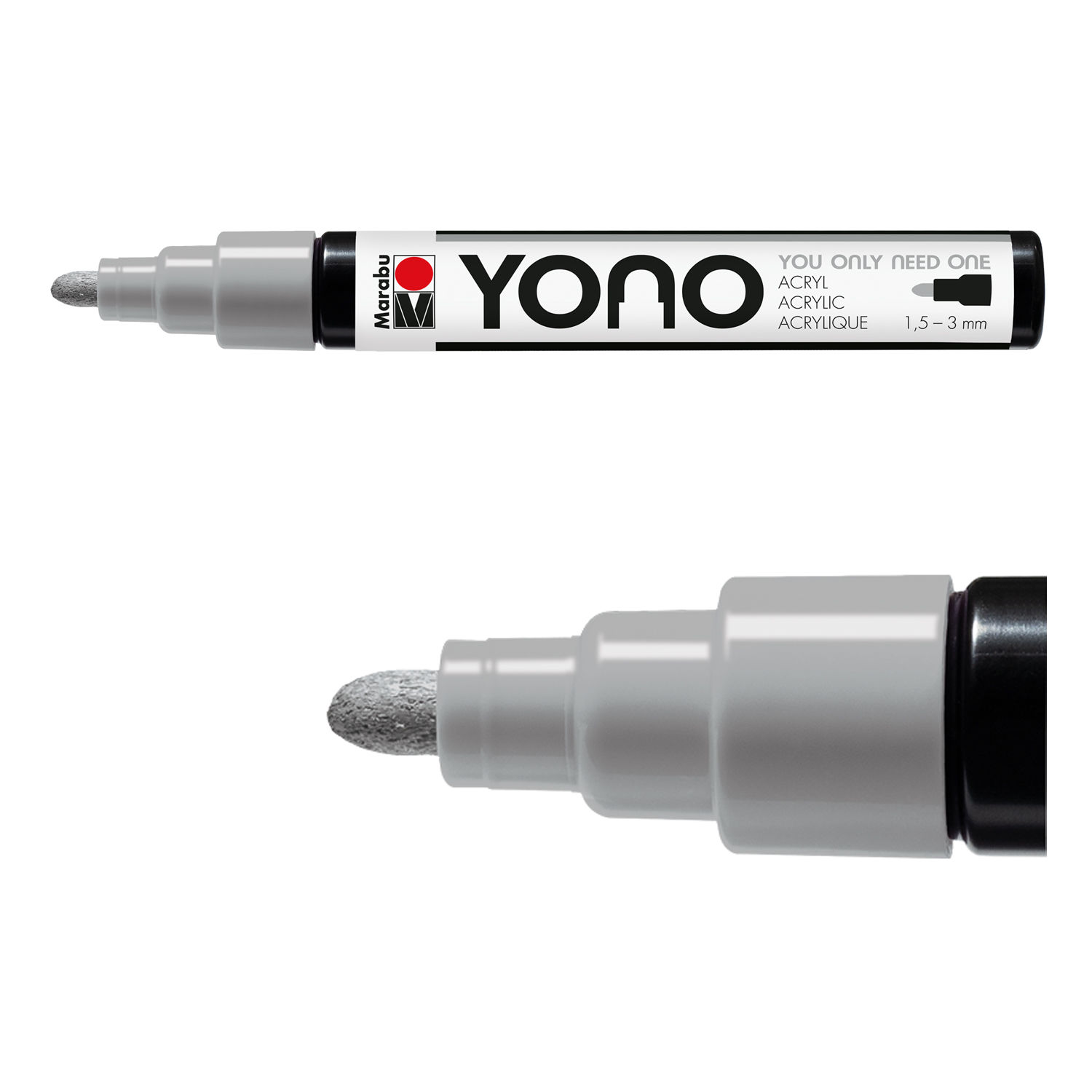 NEU Marabu YONO Marker, 1,5-3,0 mm, Grau