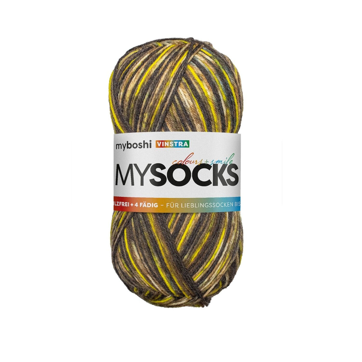 myboshi mysocks strapazierfhige Sockenwolle / Strickwolle, 100g, Vinstra