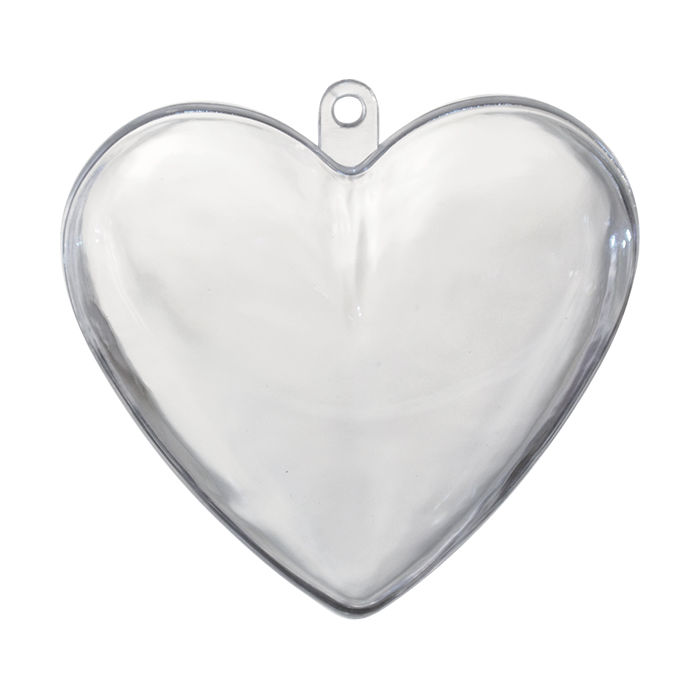 Kunststoff/ Plastik Herzen, 6,3 cm, 1 Stück