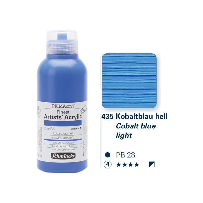 PRIMAcryl Finest Acrylic, Kobaltblau hell, 250ml