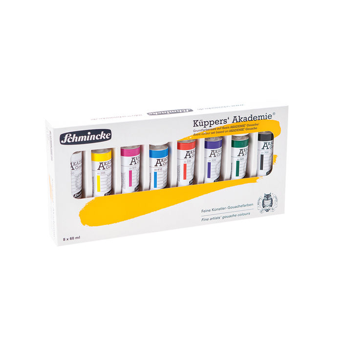 Kppers Gouache Malkasten, Kartonset 8 x 60 ml