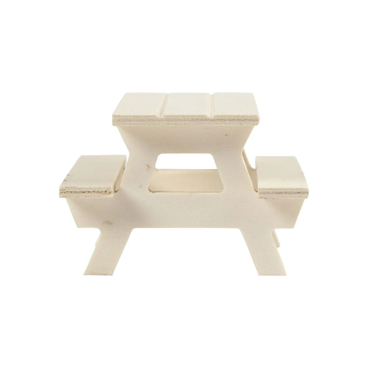NEU Wichtel Miniatur Picknick Tisch mit Bank aus Holz, 8x8x5,5 cm Bild 2