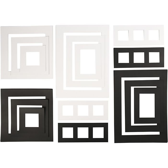 Passepartout Rahmen Dicke 0 4 Mm 450 Sort Sets Papier Pappe Grosspackungen Kiga Sets Produkte Creativ Discount De