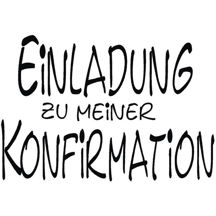 H Stempel Einladung Z Konfirmation 5x7cm Stempel Zubehor Papiergestaltung Rayher Marken Shop Marken Creativ Discount De