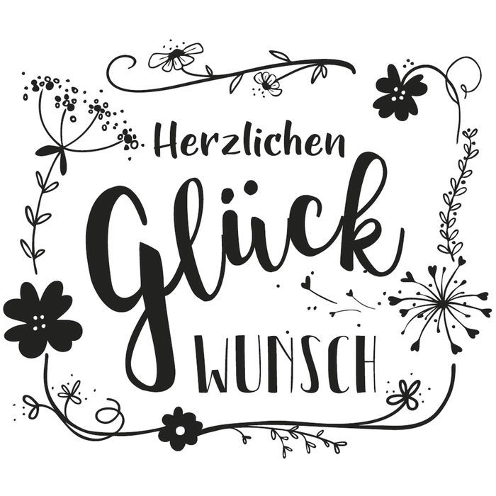 Mundart Set Stanzformen Stempel Clear Stamps Gluckwunsch Hochzeit