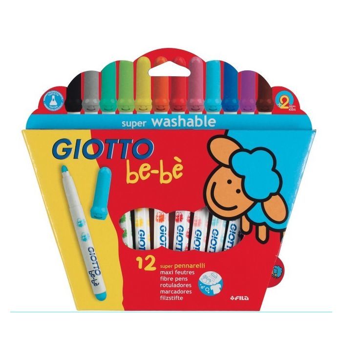 NEU Lyra Giotto be-bé Super-Fasermaler 12 Stk.