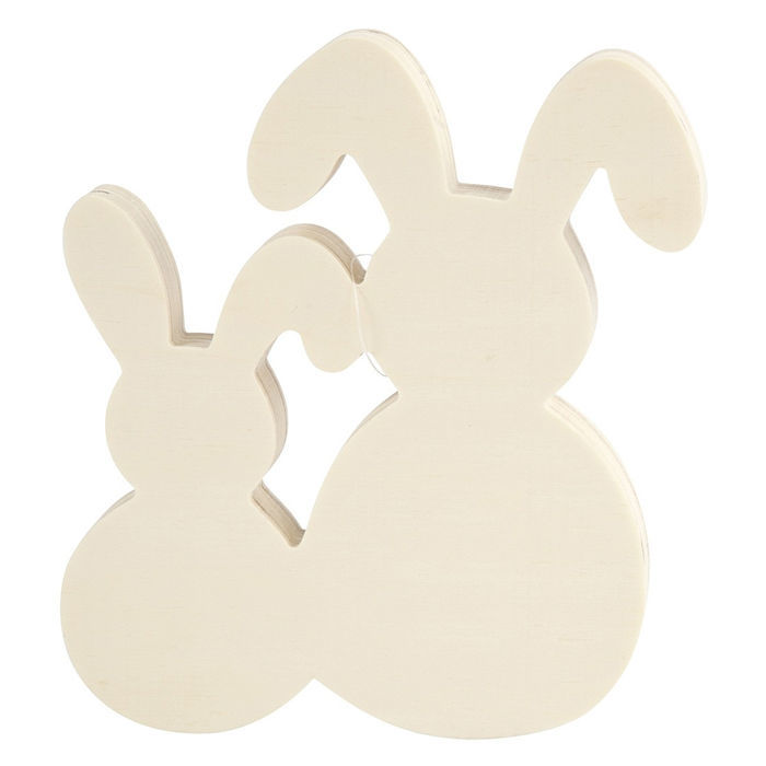 H�schchendeko f�r Ostern, Sperrholz, 17x16x2cm