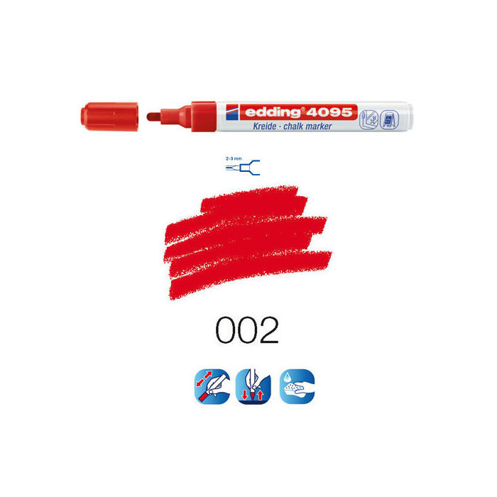 Edding 4095 Kreidemarker Rot 2 3mm Kreide Tafel Magnetfarbe