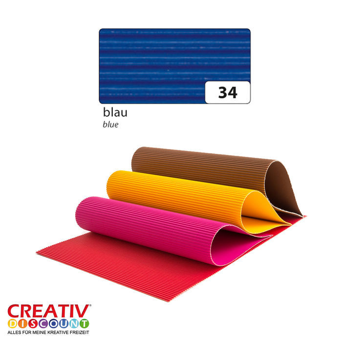 Wellpappe 10er Pack 50x70 cm Blau PREISHIT