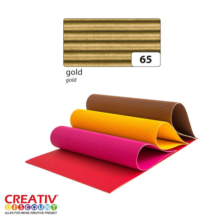 Rayher Deko-Wellpappe Gold – Bogen 50x70 Cm, Beidseitig Gefärbt