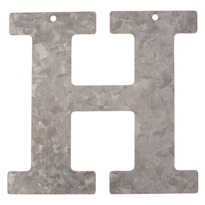 Metall-Buchstabe verzinkt, 12 x 0,1 cm - Blattmetall, Metallfolie