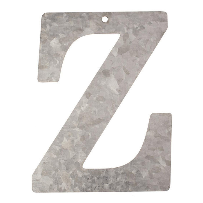 Metall-Buchstabe verzinkt, 12 x 0,1 cm - Blattmetall, Metallfolie