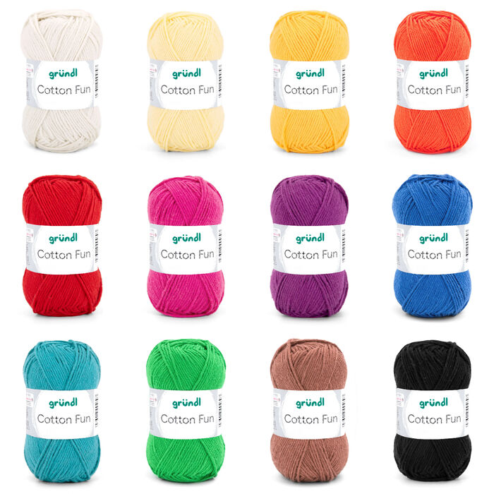 H�kel- und Strickgarn Cotton Fun, 100% Baumwolle, Oeko-Tex Standard, 50g, 115m - Verschiedene Farben