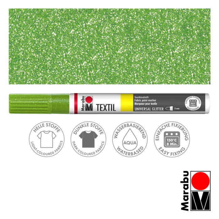 Marabu Textil Painter Glitter, Glitzer Stoffmalstift, waschbar bis 40 Grad - Bild 11 von 14