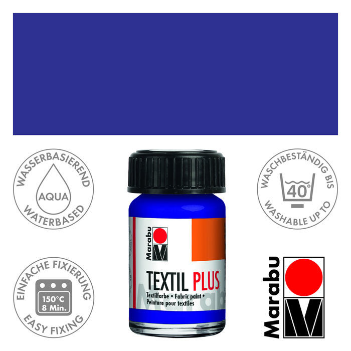 (1L = 166 EUR) Marabu Textil Plus, 15ml/50ml, Stofffarbe für dunkle Stoffe - Bild 7 von 29