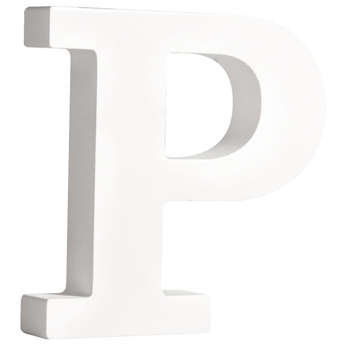 Mdf Buchstabe P Weiss 11 Cm Starke 2 Cm Artikel Aus Holz