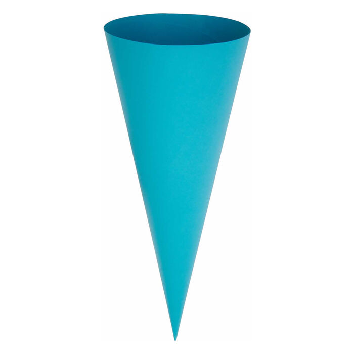 Schultüte Rohling 70 Cm Türkisblau – Inkl. Name & Großer Schleife, Rund, Tüllabschluss, Made In Germany