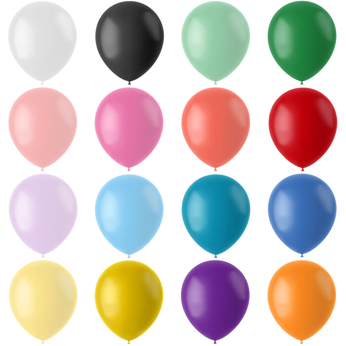 NEU Latex-Luftballons matt, 33cm Durchmesser, 50er-Pack, verschiedene Farben