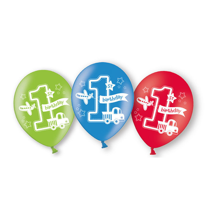 1 Jahr Mädchen 6 Stk Party Luftballons Latexballon zum ersten Geburtstag