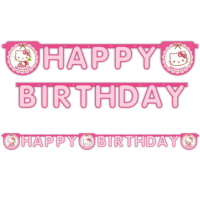 Girlande Hello Kitty Happy Birthday Ca 2 M Madchen Party