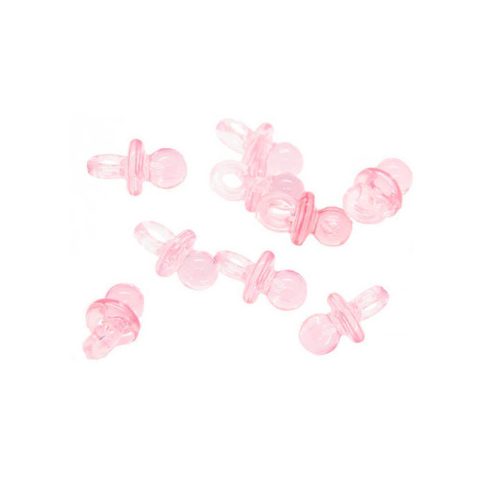 Schnuller 2 Cm 10 Stk Rosa Kunststoff 1er Geburtstag Baby Party Alles Fur Den Geburtstag Themen Creativ Discount De