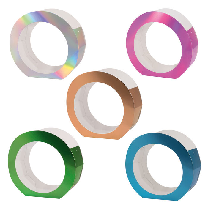 NEU Laternen-Rohling aus Metallic-Karton fr Runde Laternen, 5 Stck - Verschiedene Farben