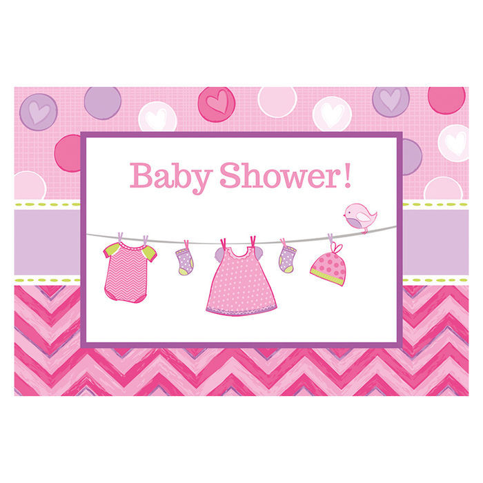 Einladungskarten Shower Baby Girl 8 Stk Geburtstag Baby Shower Girl 1 Geburtstag Madchen Alles Fur Die Kinderparty Themen Creativ Discount De