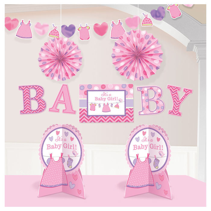 Deko Set Shower Baby Girl 10 Teilig Geburtstag Baby Shower Girl