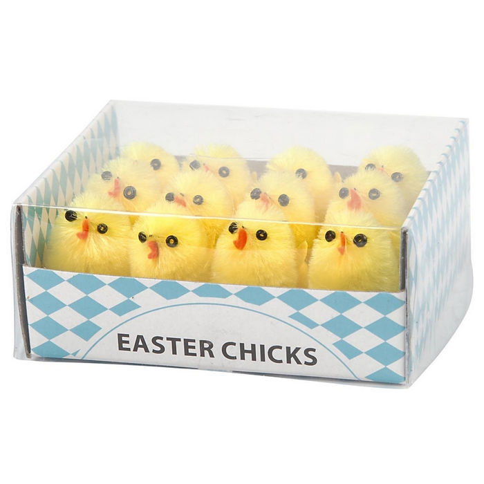 Oster-K�ken, H�he: ca. 30mm, Gelb, 12 St�ck