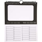 Ewiger Kalender, 5 St�ck, Gr��e 19x23 cm, Ausschnitt ca. 15,3x9,2 cm, 180 g