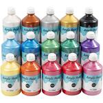 Metallic-Acrylfarbe, Sortierte Farben, 15 x 500 ml
