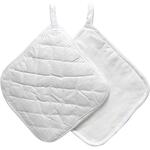 Topflappen wei�, wattiert, 20x20cm, 4 St�ck