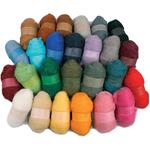 Kardierte Wolle , Sortierte Farben, 26 St�ck � 25 g