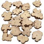 Holzscheiben-Mix, 230 g, Gr��e 15-40 mm, Dicke 5 mm