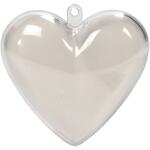 Deko-Herz Acryl, 10 St�ck, H�he 6,5 cm, Transparent