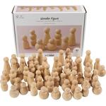 Holzfigurenk�rper, H�he 5-8 cm, 90 sortiert
